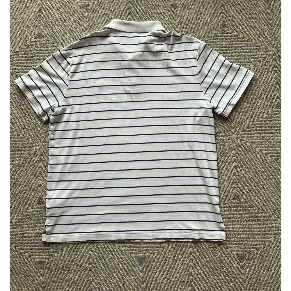 Polo Ralph Lauren Custom Slim‎ Fit Polo Shirt - White/Blue w/ Red Horse - XL